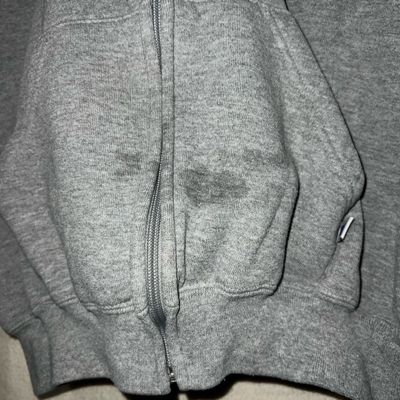 Vintage Russell Athletic Full Zip Hoodie Sweatshirt Y2k Falcons Gray Size Large - Picture 6 of 8
